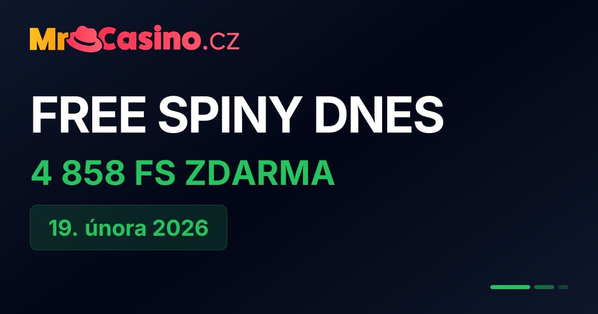 Free spiny dnes 19. února 2026 – 4858 zatočení zdarma