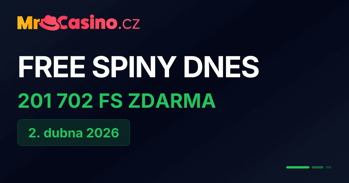Free spiny dnes 2. dubna 2026 – 201702 zatočení zdarma