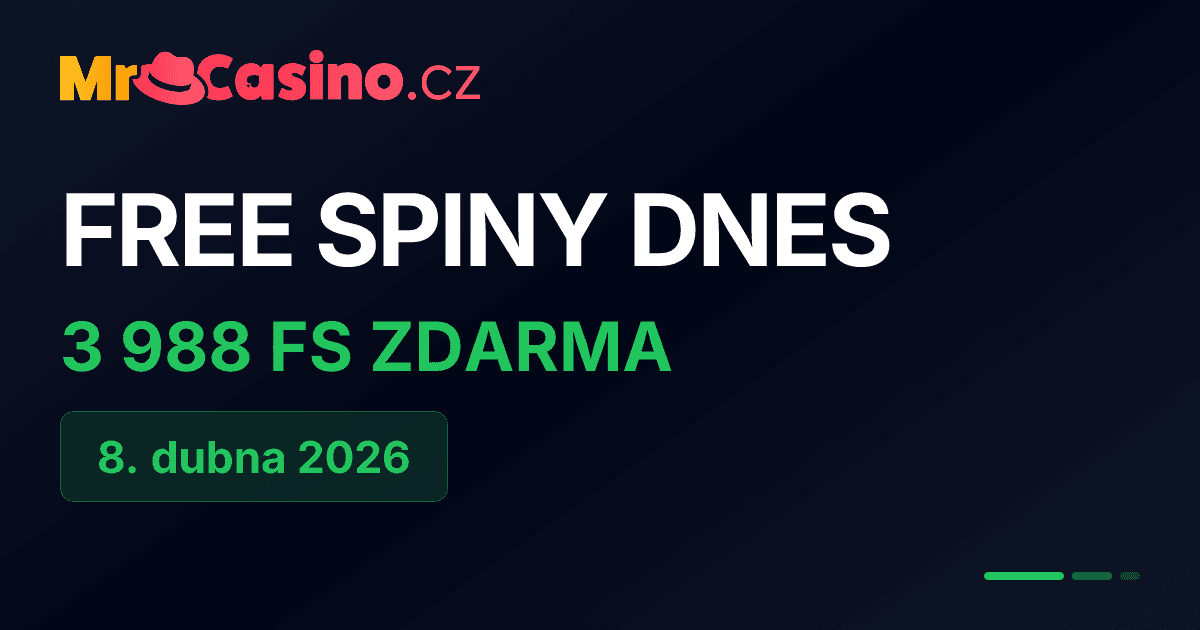 Free spiny dnes 8. dubna 2026 – 3988 zatočení zdarma