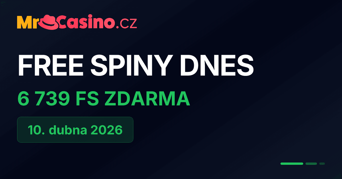 Free spiny dnes 10. dubna 2026 – 6739 zatočení zdarma